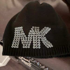 Michael Kors Black Hat with Silver Accents